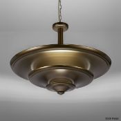 1 x CHELSOM 'Astaire' Huge ∅85cm Luxury Art Deco-Style LED Ceiling Pendant Light in a Bronzed Finish