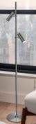 1 x CHELSOM 'Toronto' Luxury 1.6-Metre Tall Floor Lamp in a Brushed Nickel Finish - Ref: TT/200/FS/