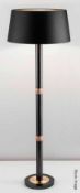1 x CHELSOM 'Washington' Luxury Freestanding 1.6-Metre Floor Lamp in Black Bronze and Satin Copper
