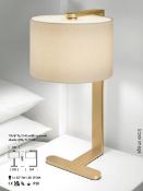 Pair of CHELSOM 'Trip' Luxury Steel Built Table Lamps in a Champagne Gold Finish
