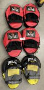 6 x Eastside and Everlast Straight Hook and Jab Boxing Pads