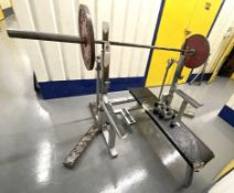 1 x Eleiko Combo Powerlifting Weights Bench and Squat Rack - Commercial Grade Heavy Duty Gym