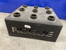 1 x Rogue Fitness 9 Bar Vertical Barbell Storage Holder - Accommodates Nine Olympic or Specialty