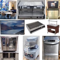 Commercial Catering Auction: Rational Combi & Pizza Ovens, Infrared Broiler, Griddles, Refrigeration, Juicers, Coffee Machines, Furniture & More