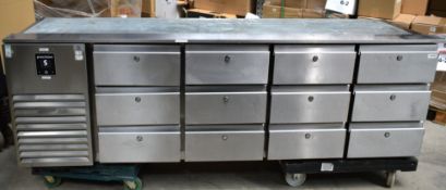 1 x Precision MCU411 Twelve Drawer Refrigerator - Dimensions: H72 x W226 x D66 cms