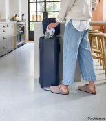 1 x JOSEPH JOSEPH 'Porta' Easy-Empty 40-Litre Pedal Bin In Midnight Blue - Original Price £149.00 *
