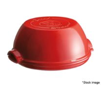 1 x EMILE HENRY Ceramic Round Bread Baker In Red - Original Price £110.00 *Read Condition*