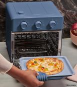 1 x OUR PLACE Compact Electric Wonder Oven / Air Fryer featuring 6-Cooking Modes, In Blue Salt -