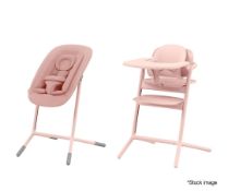 1 x CYBEX 'Lemo' Luxury Adaptive 4-In-1 Highchair Set with Bouncer in Pearl Pink - Original Price £