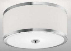 1 x CHELSOM 'Atlanta' Luxury Semi-flush Pendant Circular Light fitting with Polished Chrome