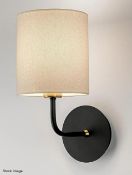Pair of 'Avenue' Luxury Wall Sconce Lights with a Brushed Brass Finish - Boxed