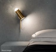 1 x CHELSOM 'Hybrid' Luxury Adjustable LED Wall Mounted Light Fitting in a Antique Brass Finish