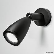 Pair of Luxury Wall Mounted LED Reading Light Fittings in a Satin Black Finish