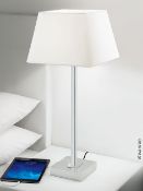Pair of 'Project' Luxury Freestanding Table / Desk Light featuring a Stepped Square Base, in