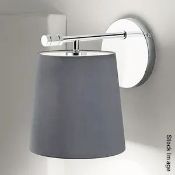 Pair of 'Boston' Luxury Wall Light Fittings with a Chrome Finish - Ref: BO/22/W1/C/P5 -