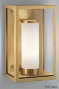 1 x CHELSOM 'Islington' Luxury Steel Classic Wall Lantern Light Fitting in a Brushed Brass Finish