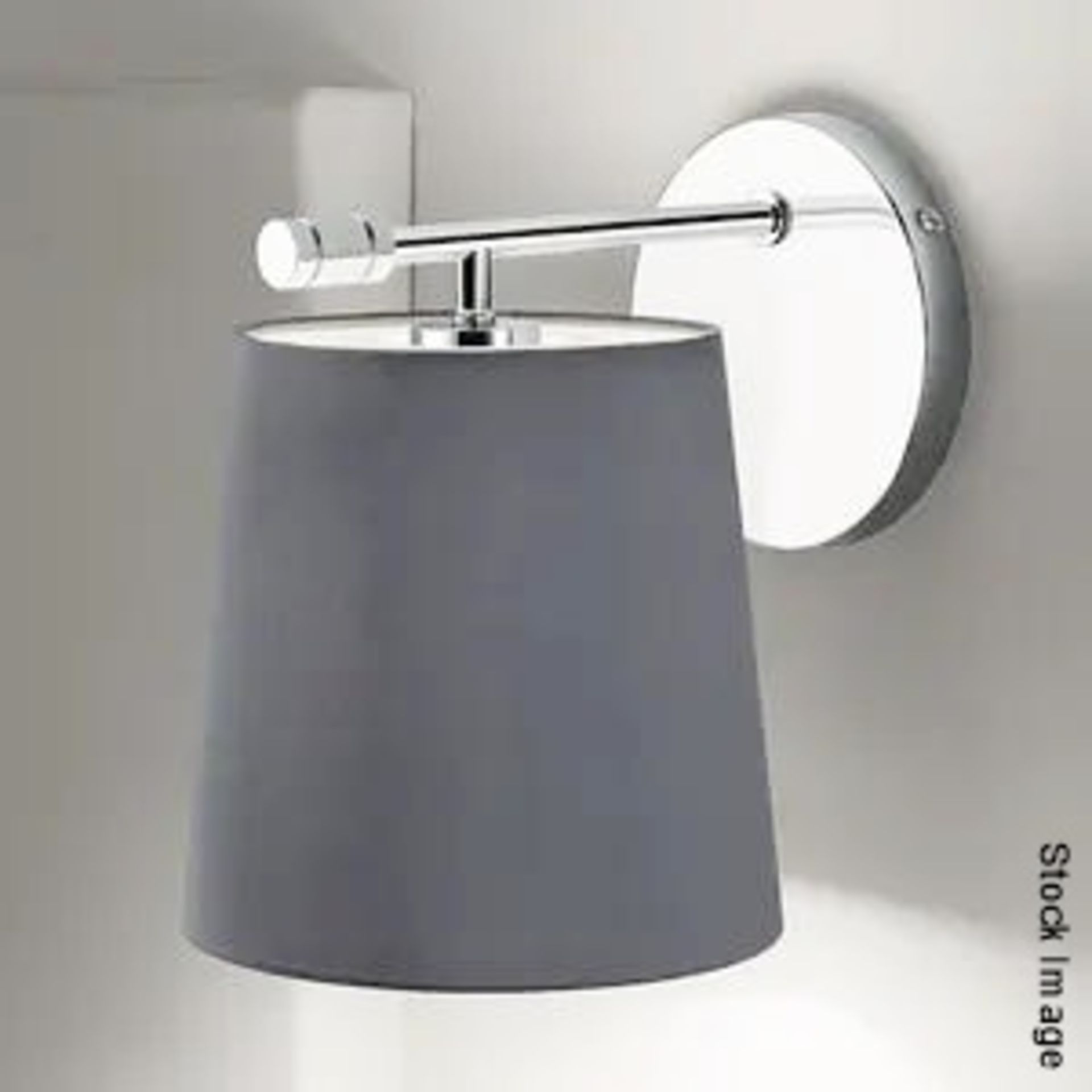 Pair of 'Boston' Luxury Wall Light Fittings with a Chrome Finish - Ref: BO/22/W1/C/P5 -