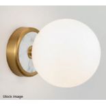 Pair of 'Lunar' Luxury Steel Wall Washer Light Fittings in a Brushed Brass Finish