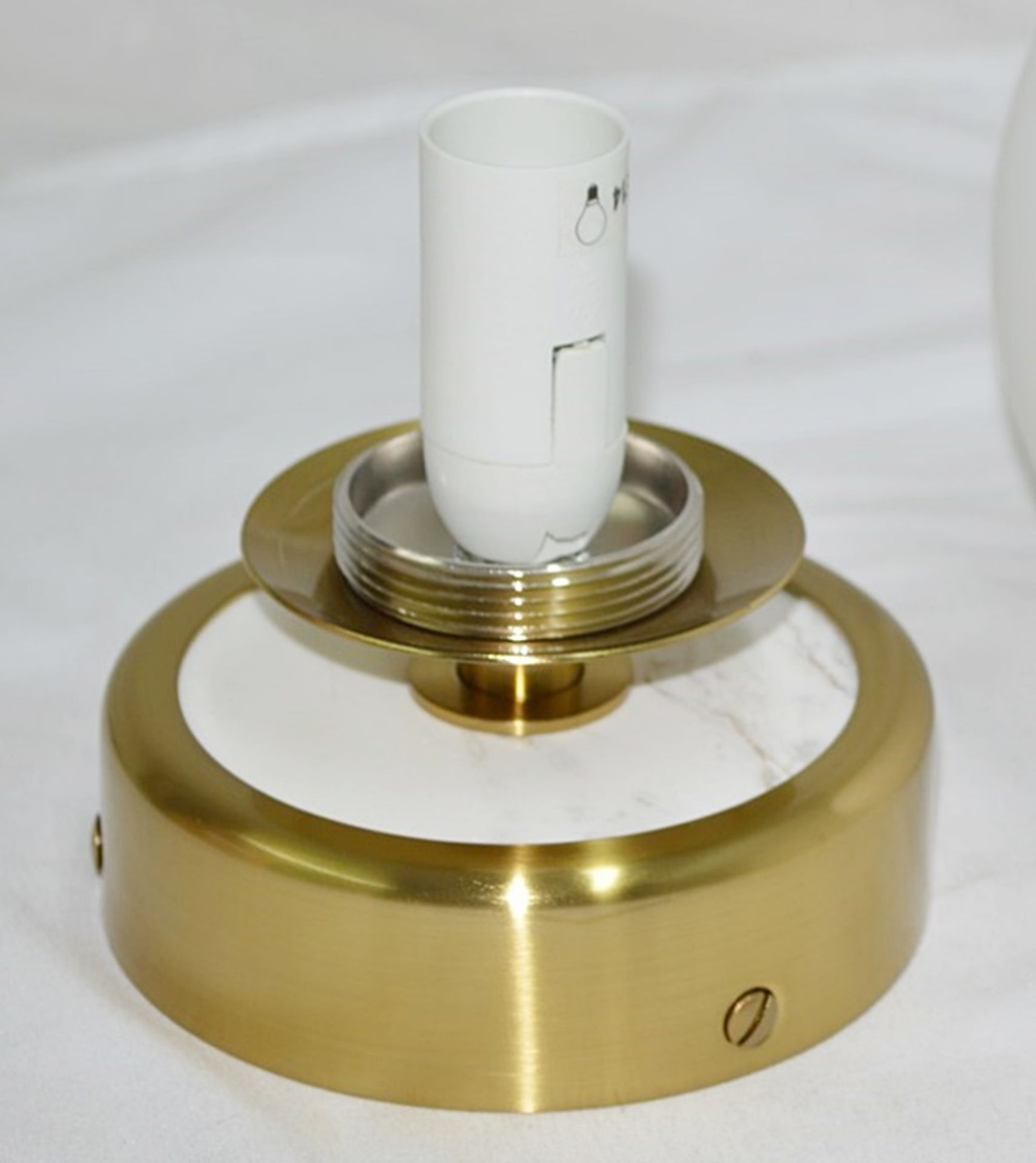 Pair of 'Lunar' Luxury Steel Wall Washer Light Fittings in a Brushed Brass Finish - Image 10 of 17