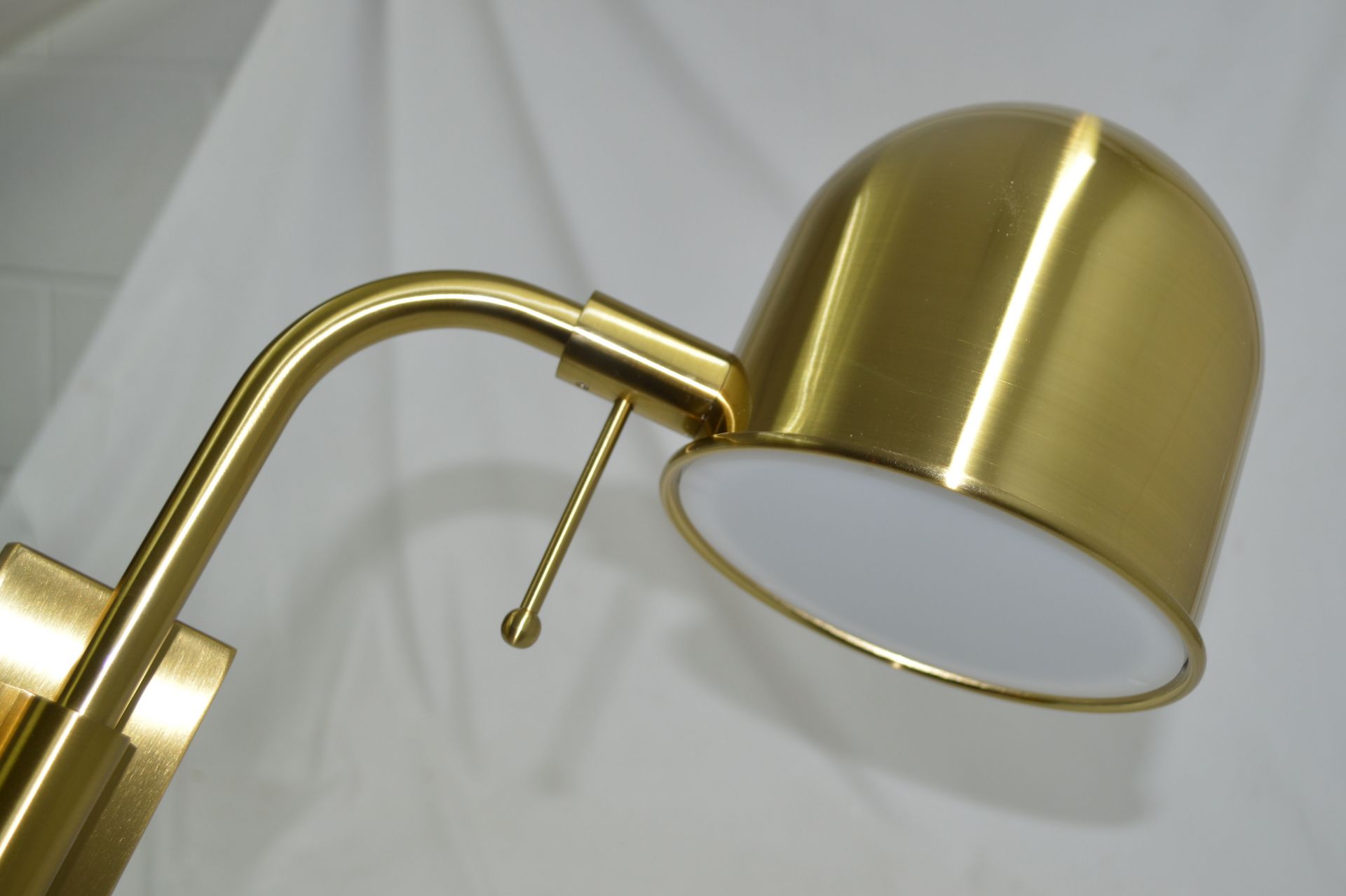 Pair of 'Lume' Luxury Wall Lights in a Brushed Brass with Opal Acrylic Diffuser - Ref: LM/2/ - Image 7 of 12
