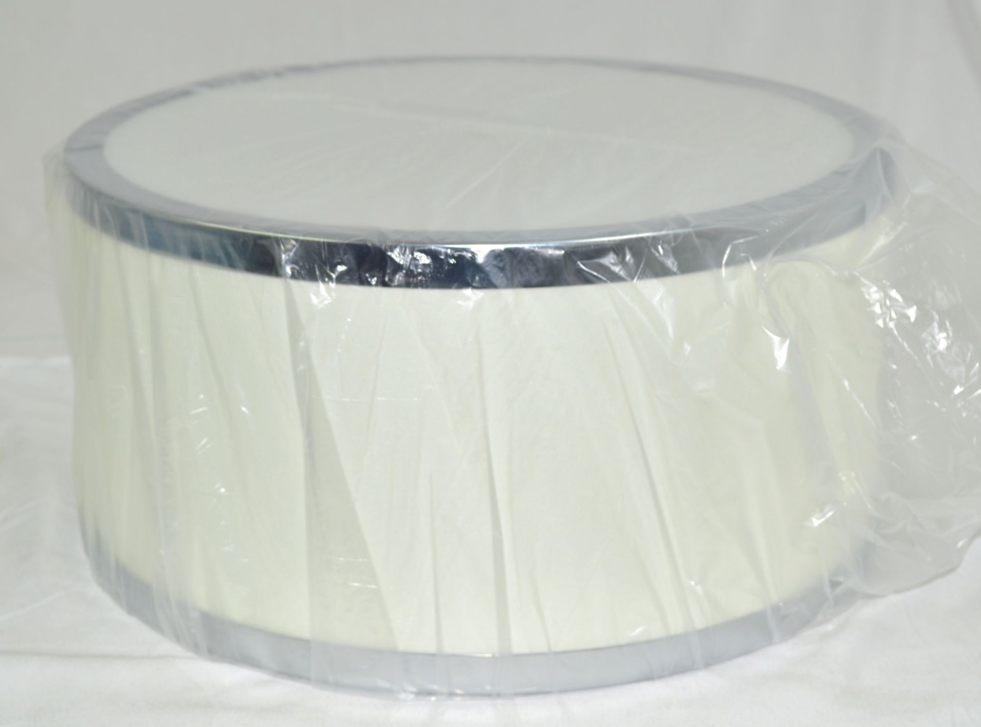 1 x CHELSOM 'Atlanta' Luxury Semi-flush Pendant Circular Light fitting with Polished Chrome - Image 6 of 11