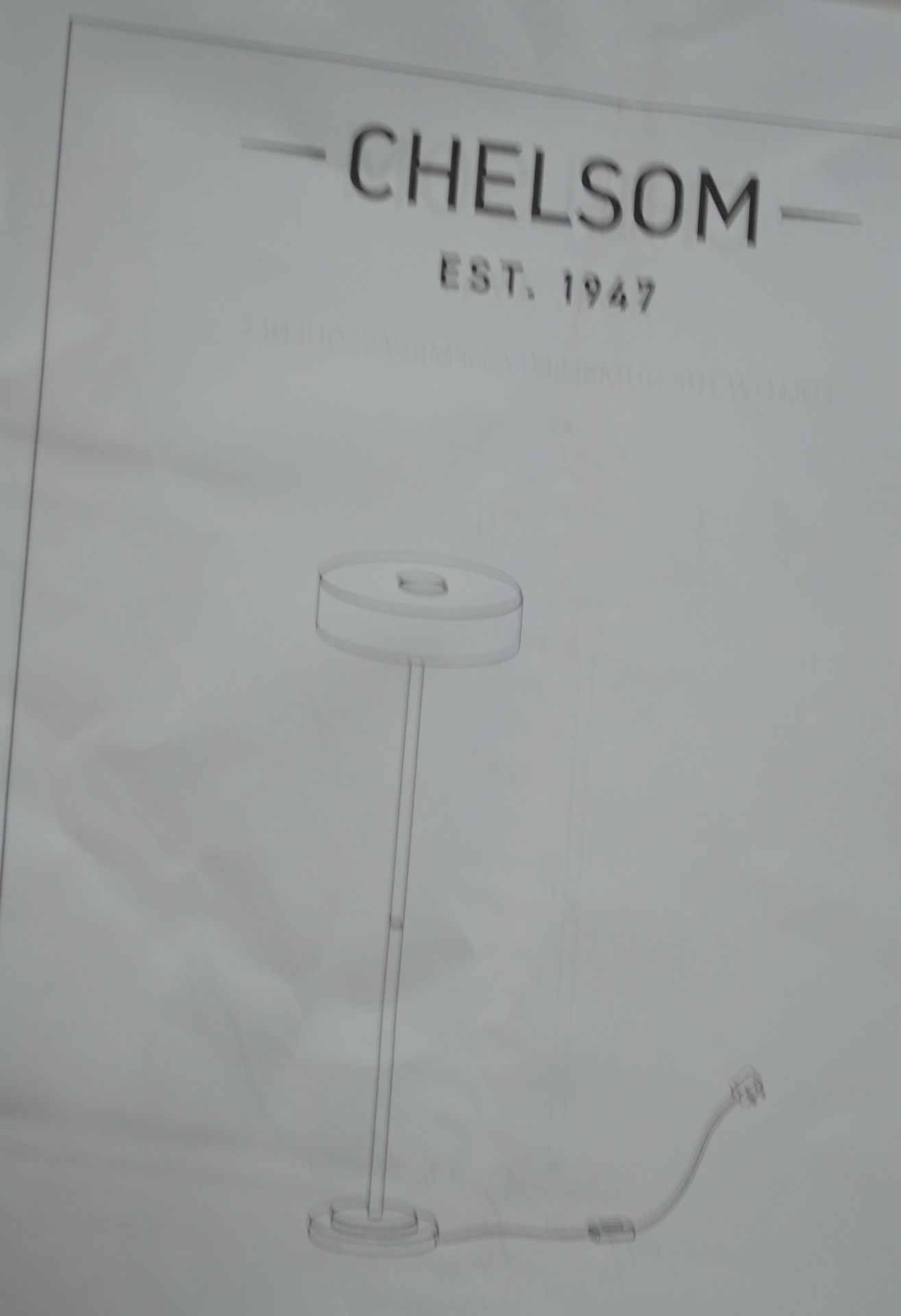 1 x CHELSOM 'Richmond' Luxury LED Freestanding Floor Lamp in a Brushed Brass Finish with Shade - Image 8 of 17
