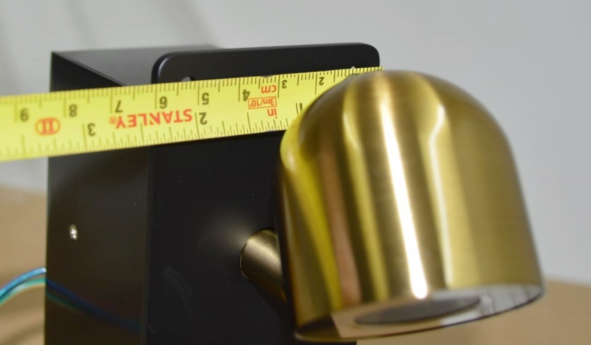 Pair of 'Dome' Luxury LED Adjustable Reading Wall Lights in a Brushed Brass Finish - Image 7 of 12