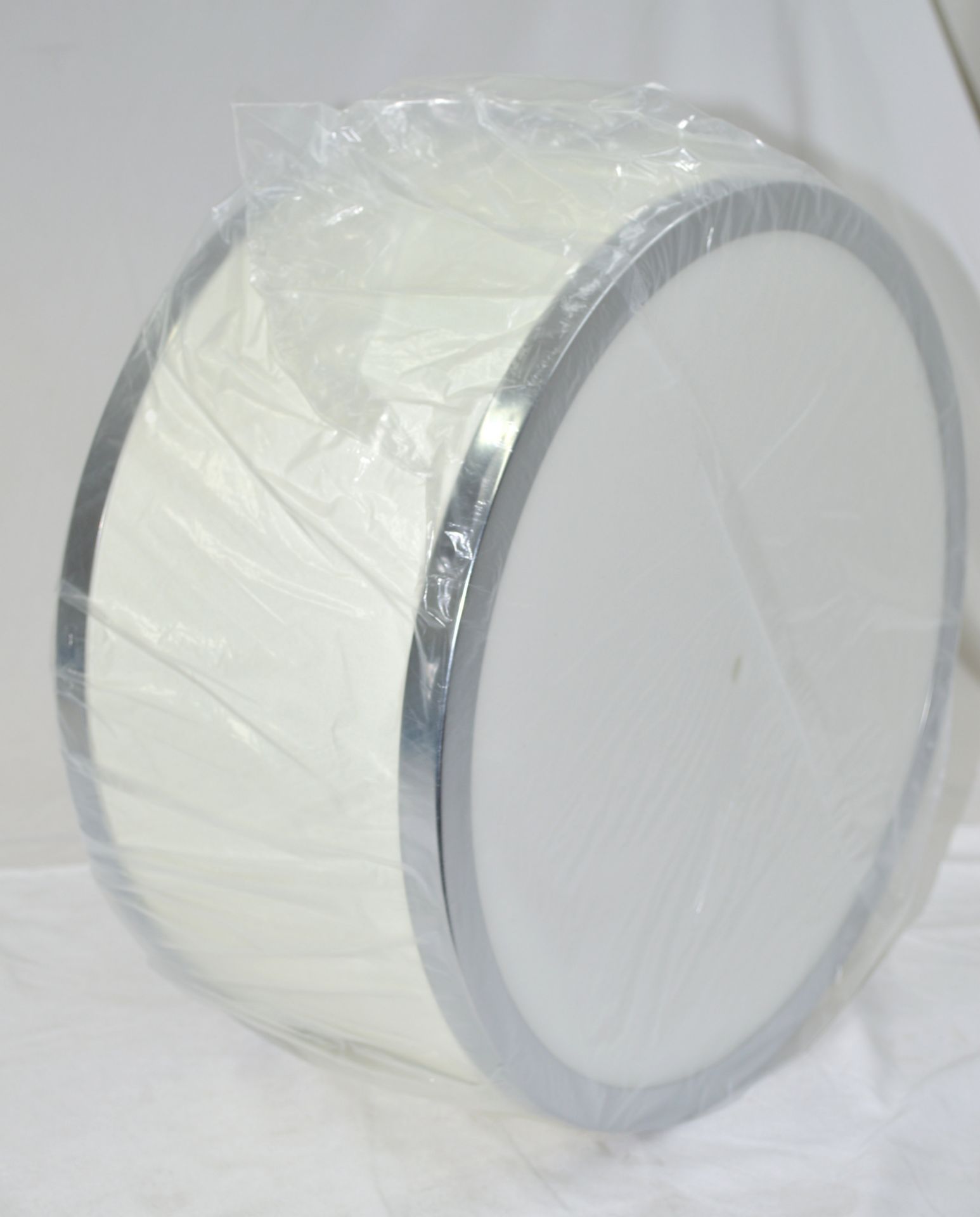 1 x CHELSOM 'Atlanta' Luxury Semi-flush Pendant Circular Light fitting with Polished Chrome - Image 10 of 11