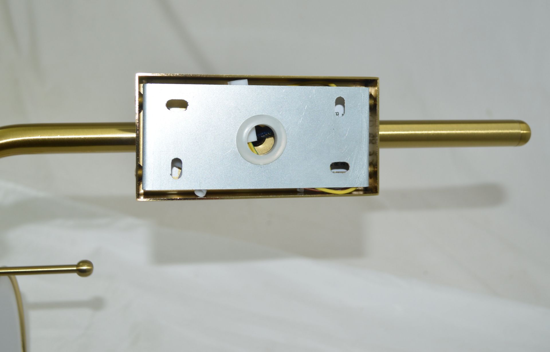 Pair of 'Lume' Luxury Wall Lights in a Brushed Brass with Opal Acrylic Diffuser - Ref: LM/2/ - Image 3 of 12