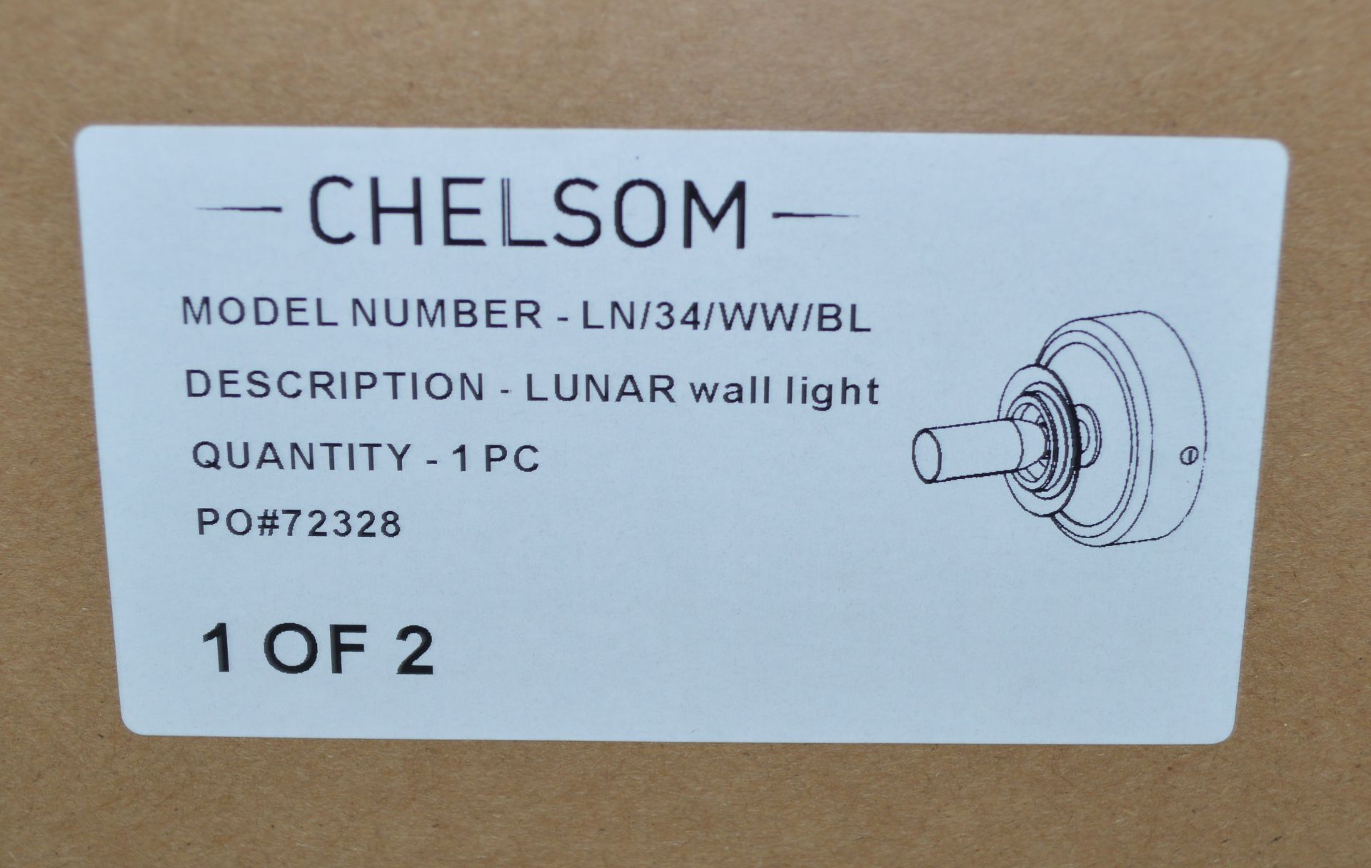 Pair of 'Lunar' Luxury Steel Wall Washer Light Fittings in a Satin Black Steel Finish with - Image 3 of 9