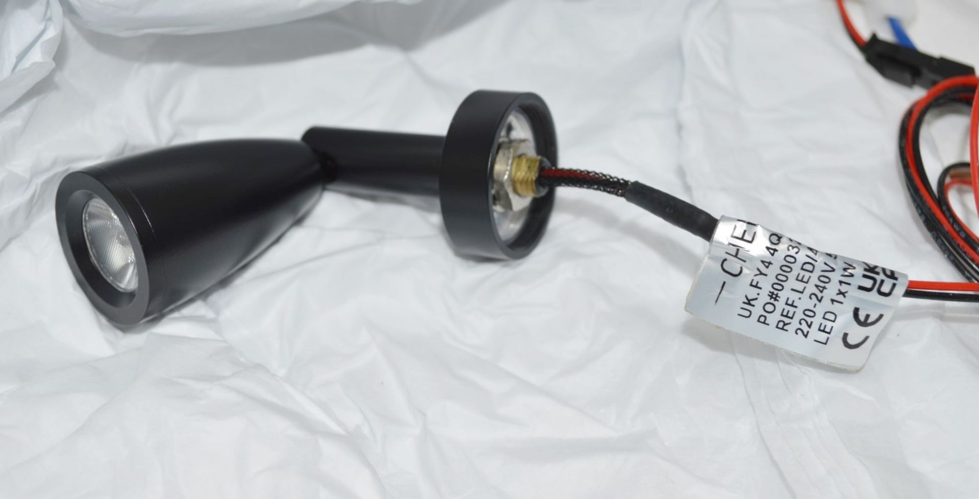 Pair of Luxury Wall Mounted LED Reading Light Fittings in a Satin Black Finish - Image 8 of 9