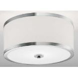 1 x CHELSOM 'Atlanta' Luxury Semi-flush Pendant Circular Light fitting with Polished Chrome