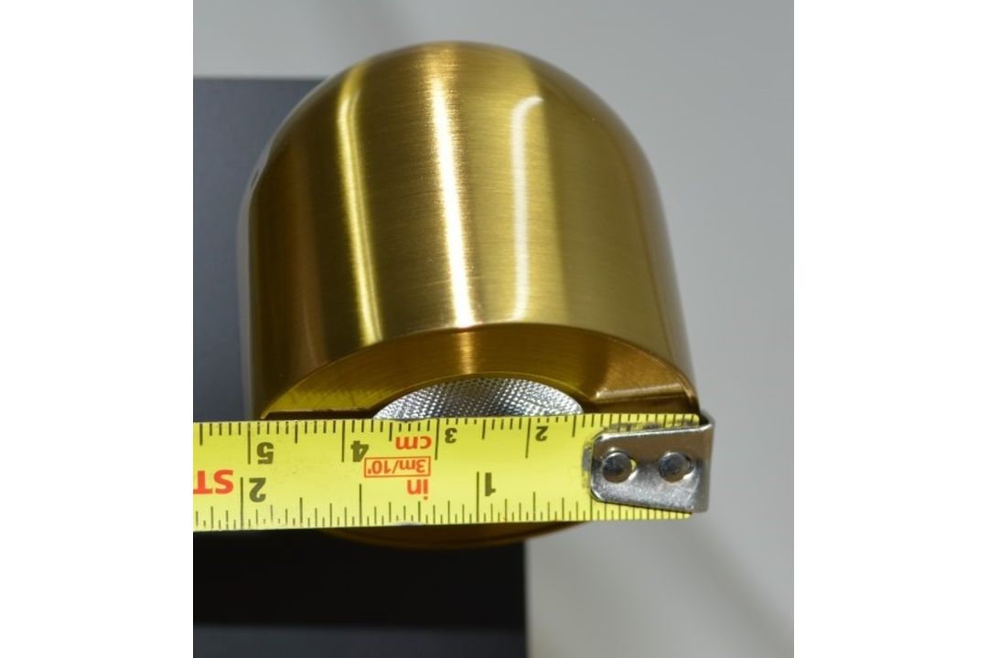 Pair of 'Dome' Luxury LED Adjustable Reading Wall Lights in a Brushed Brass Finish - Image 4 of 12