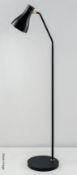 1 x CHELSOM 'Chiswick' Luxury 1.5-Metre Tall Freestanding Floor Lamp in Black / Brushed Brass
