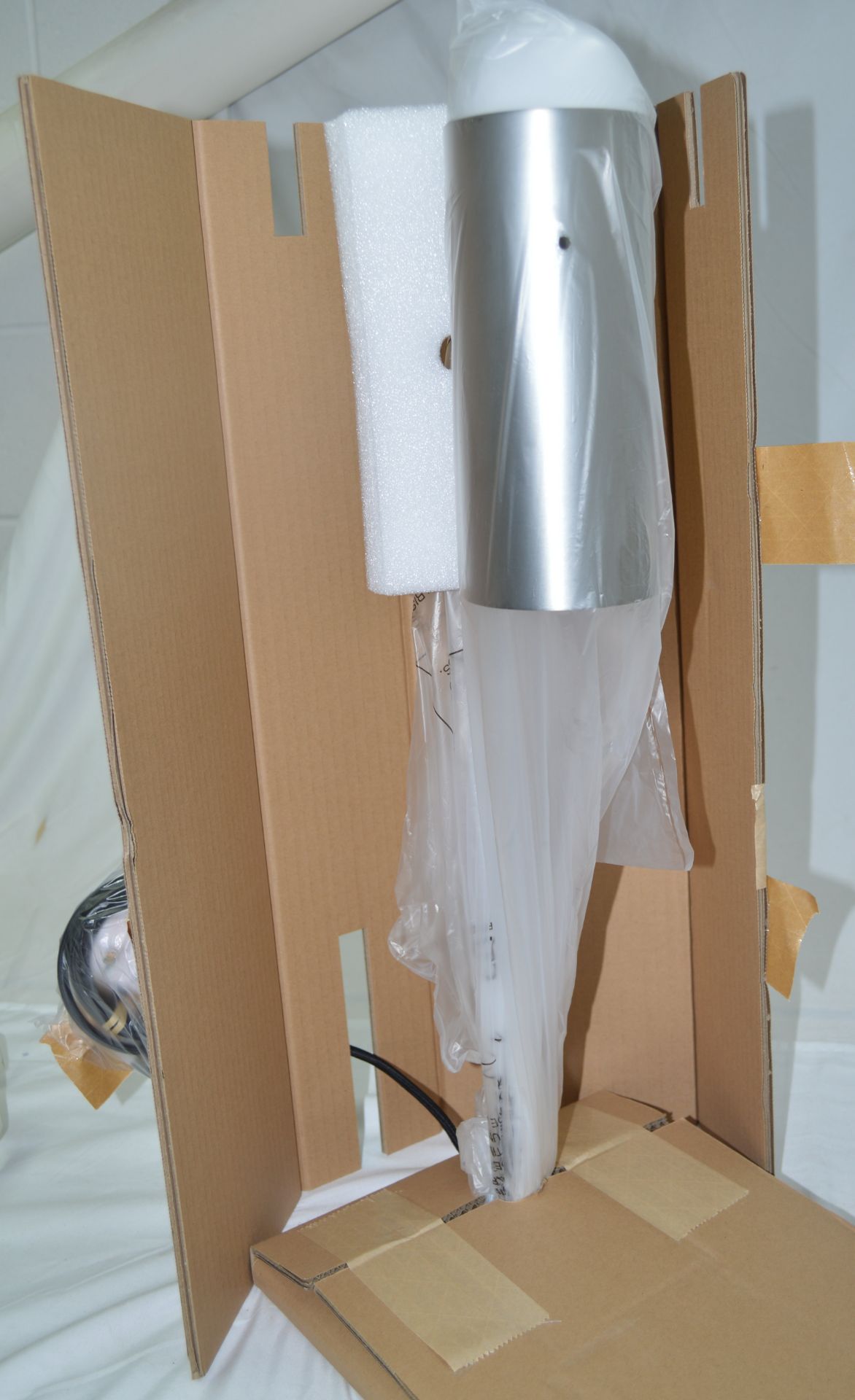 Pair of 'Hybrid' Luxury Modern Directional Table / Desk Lamp in Bright Nickel - Boxed Stock - Image 5 of 10