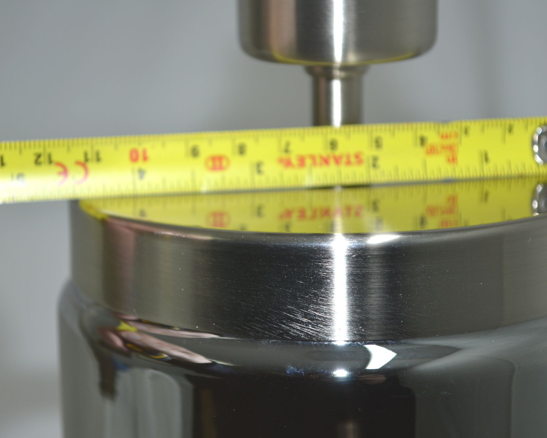 1 x CHELSOM 'Stockholm' Luxury Brass & Glass Table Lamp in a Brushed Nickel Finish - Ref: SK/27/BN/ - Image 6 of 13