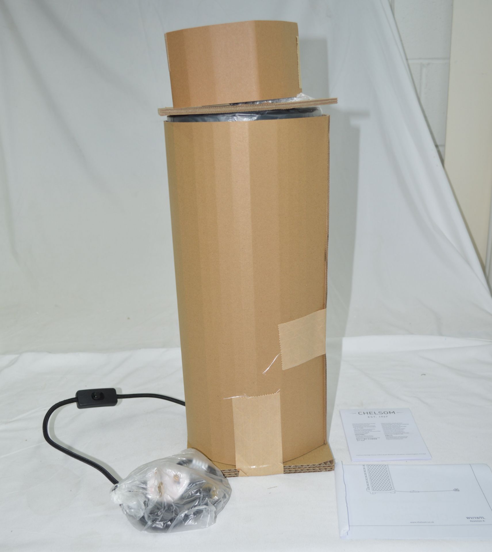 Pair of 'Weave' Luxury Table Lamp featuring Satin Black Metalwork and Natural Cane - Image 13 of 14