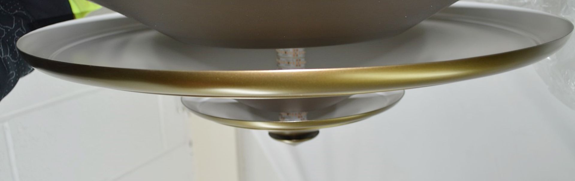 1 x CHELSOM Astaire Huge ∅85cm Luxury Art Deco-Style LED Ceiling Pendant Light in a Bronzed Finish - Image 4 of 12