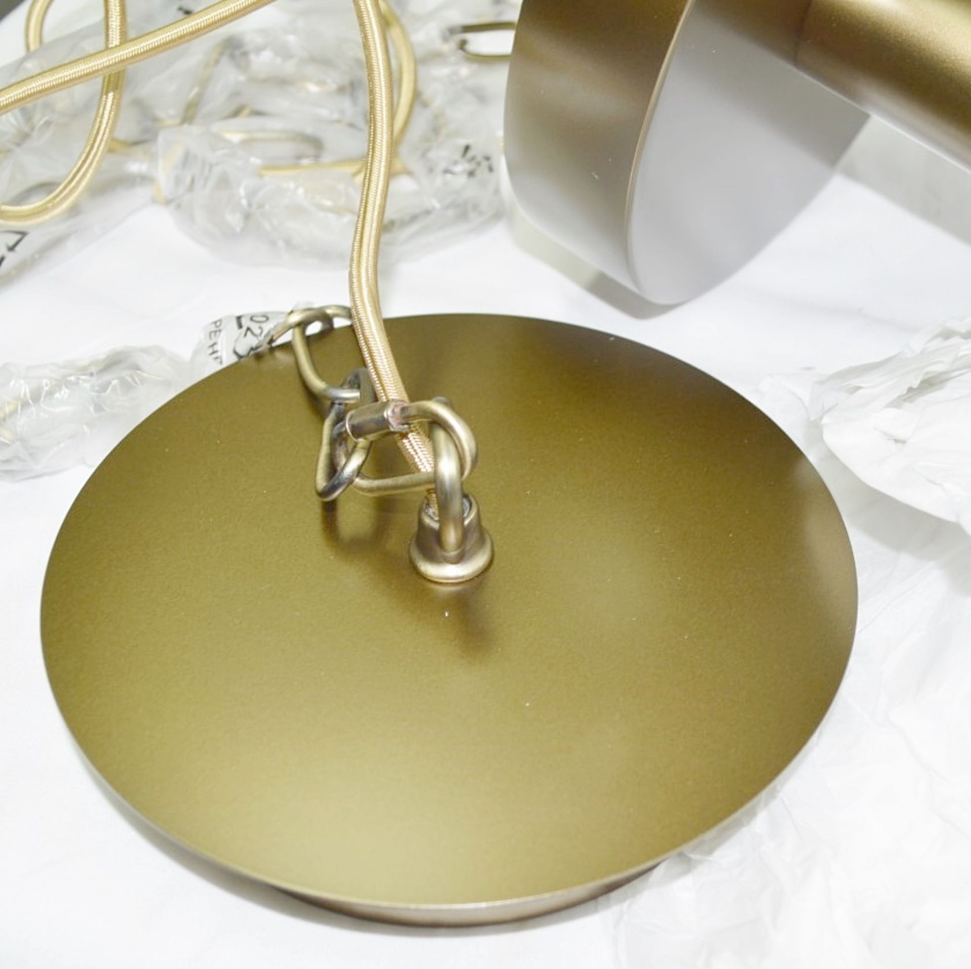 1 x CHELSOM Astaire Huge ∅85cm Luxury Art Deco-Style LED Ceiling Pendant Light in a Bronzed Finish - Image 6 of 12