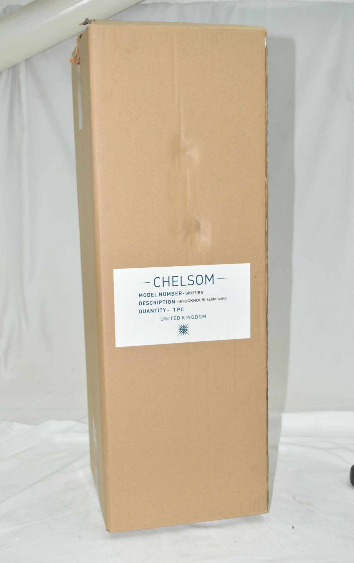 1 x CHELSOM 'Stockholm' Luxury Brass & Glass Table Lamp in a Brushed Nickel Finish - Ref: SK/27/BN/ - Image 5 of 13