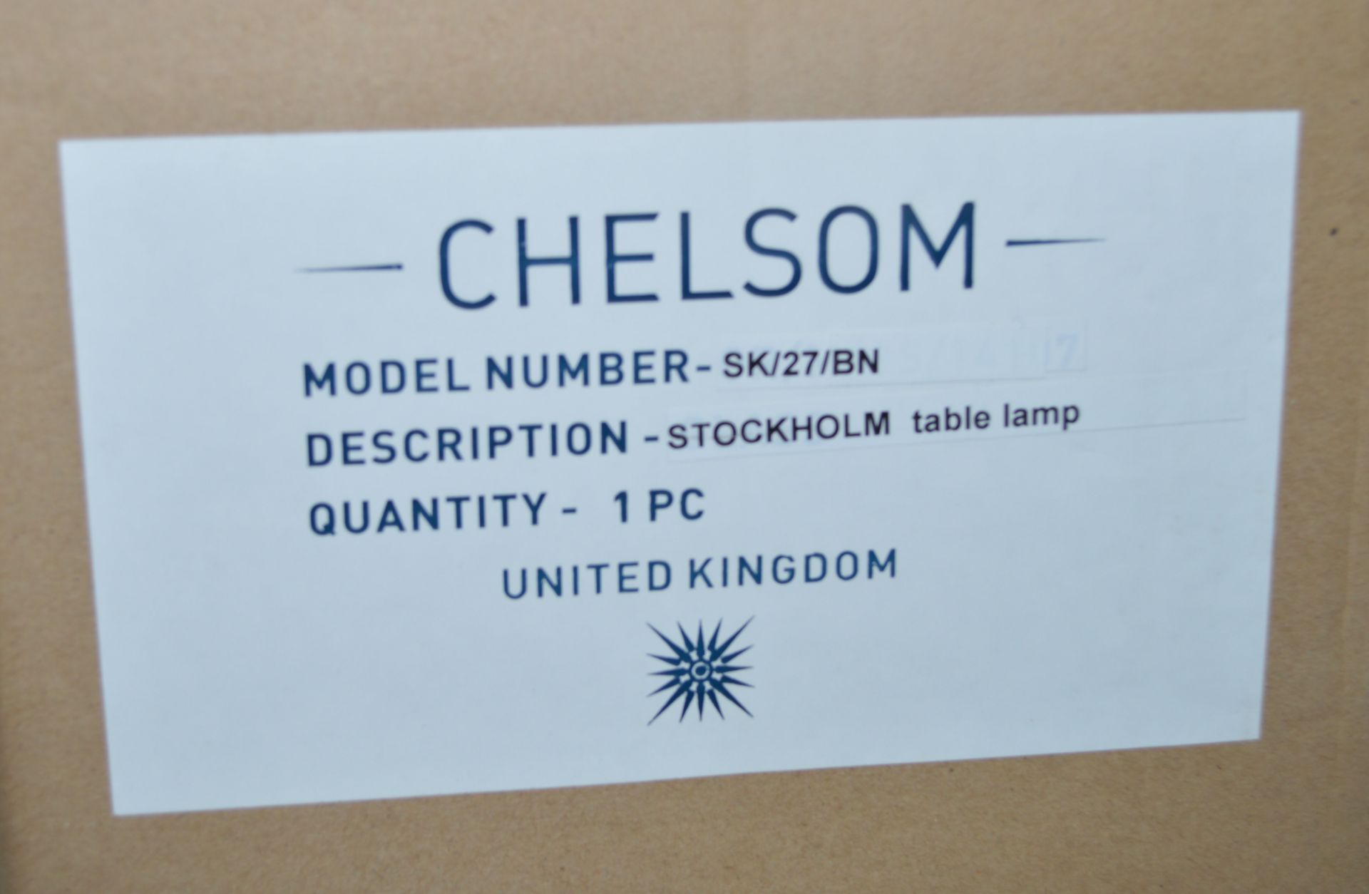 1 x CHELSOM 'Stockholm' Luxury Brass & Glass Table Lamp in a Brushed Nickel Finish - Ref: SK/27/BN/ - Image 12 of 13