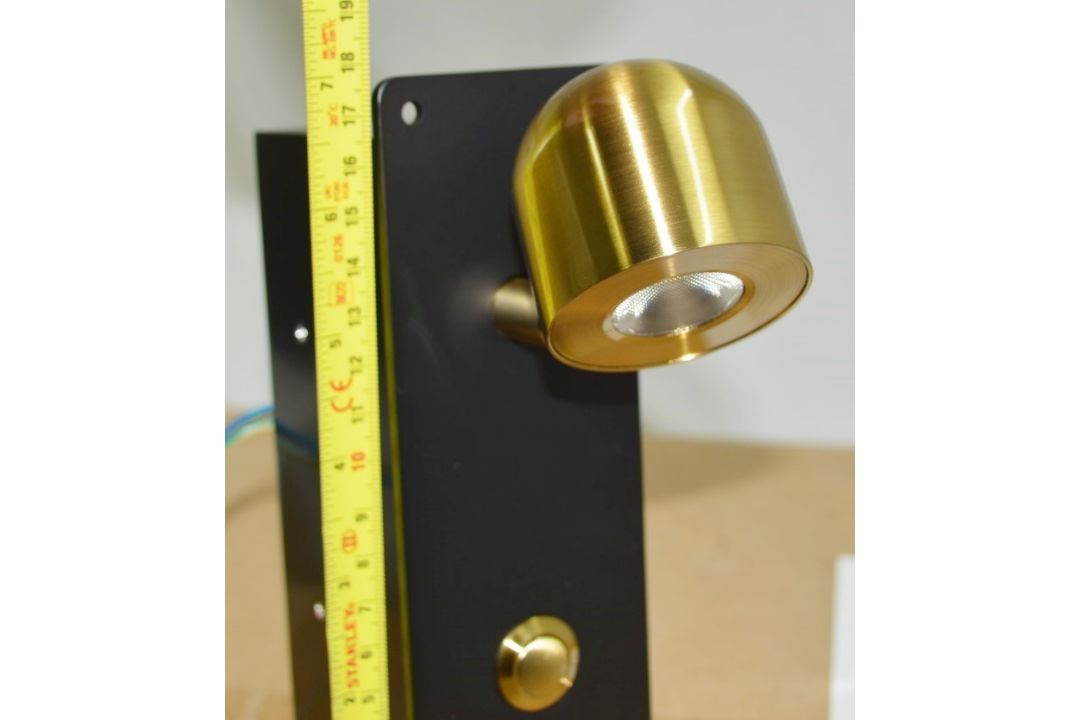 Pair of 'Dome' Luxury LED Adjustable Reading Wall Lights in a Brushed Brass Finish - Image 7 of 12