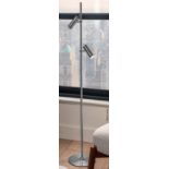 1 x CHELSOM 'Toronto' Luxury 1.6-Metre Tall Floor Lamp in a Brushed Nickel Finish - Ref: TT/200/FS/