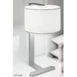 Pair of 'Trip' Luxury Steel Built Table Lamps with an Aluminium Finish - Switched - Ref: