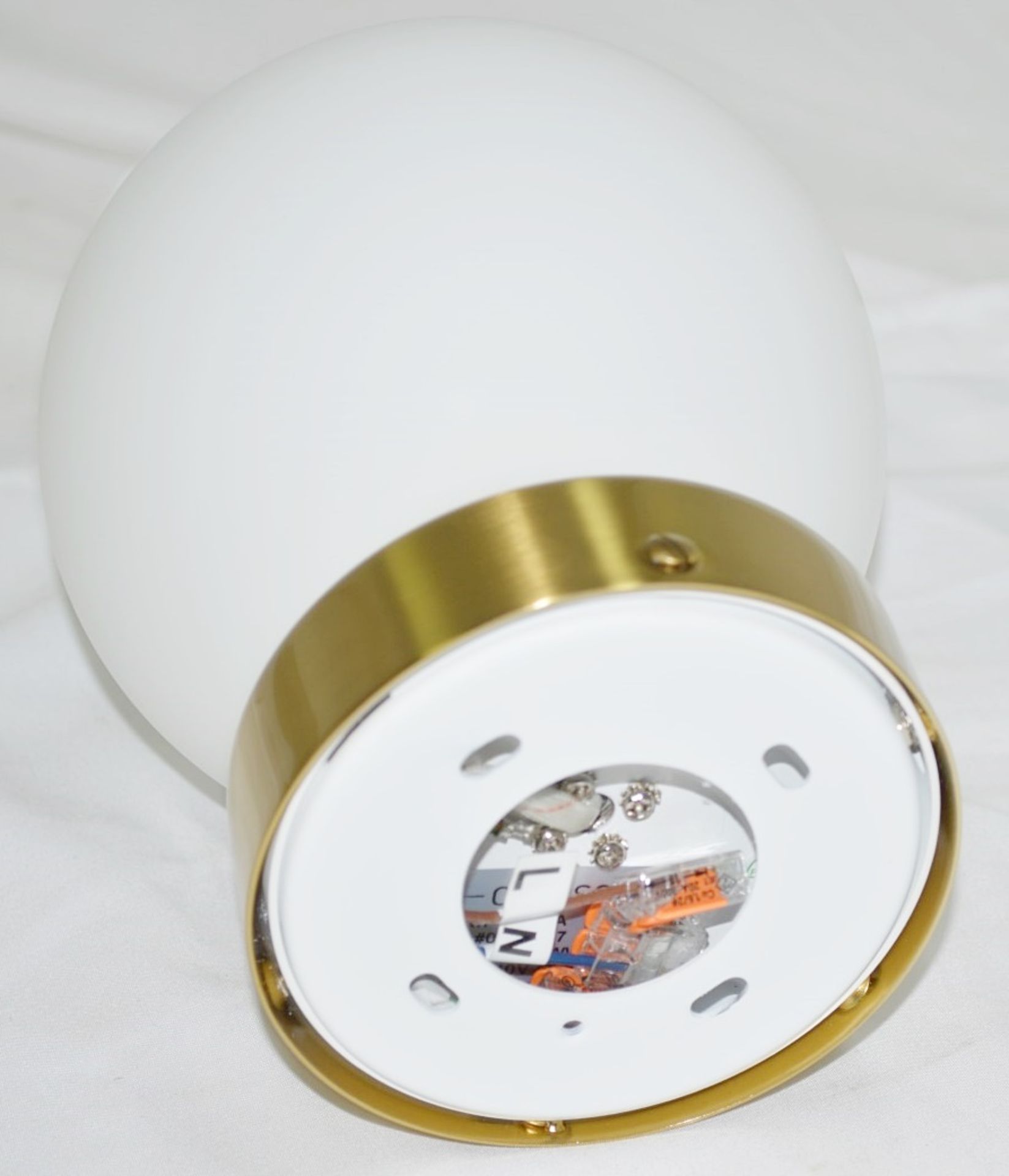 Pair of 'Lunar' Luxury Steel Wall Washer Light Fittings in a Brushed Brass Finish - Image 5 of 17