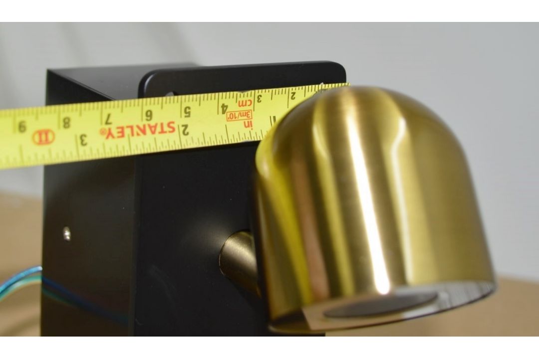 Pair of 'Dome' Luxury LED Adjustable Reading Wall Lights in a Brushed Brass Finish - Image 12 of 12