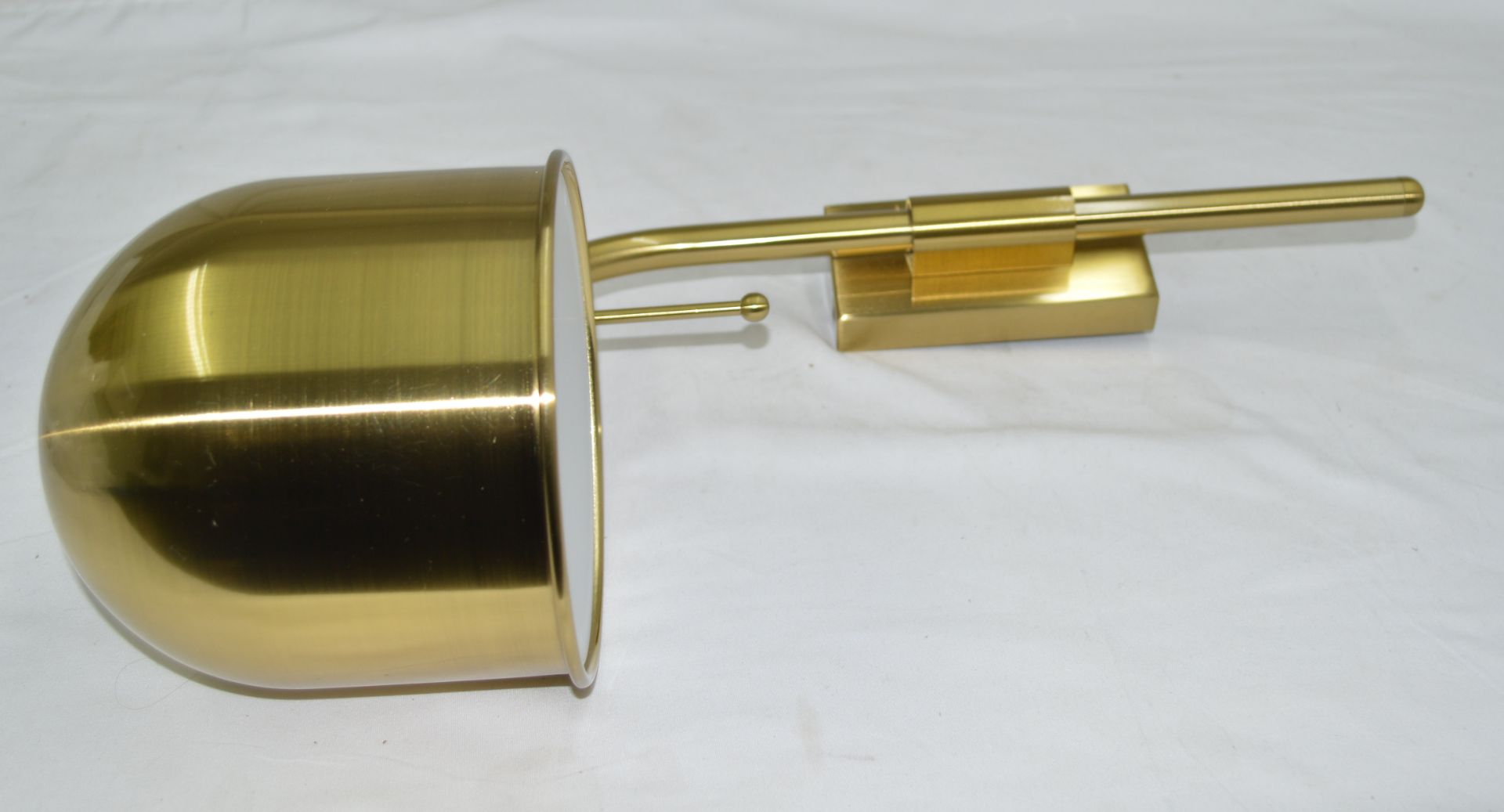 Pair of 'Lume' Luxury Wall Lights in a Brushed Brass with Opal Acrylic Diffuser - Ref: LM/2/ - Image 5 of 12