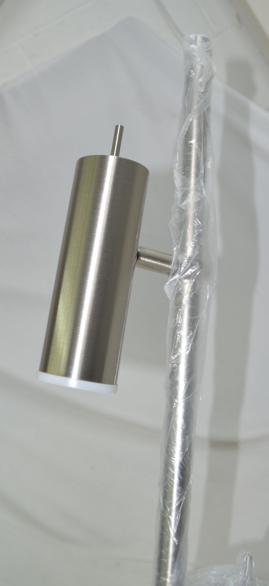 1 x CHELSOM 'Toronto' Luxury 1.6-Metre Tall Floor Lamp in a Brushed Nickel Finish - Ref: TT/200/FS/ - Image 12 of 18