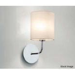Pair of 'Avenue' Luxury Wall Sconce Light Fittings with an Antique Brass Finish - Boxed