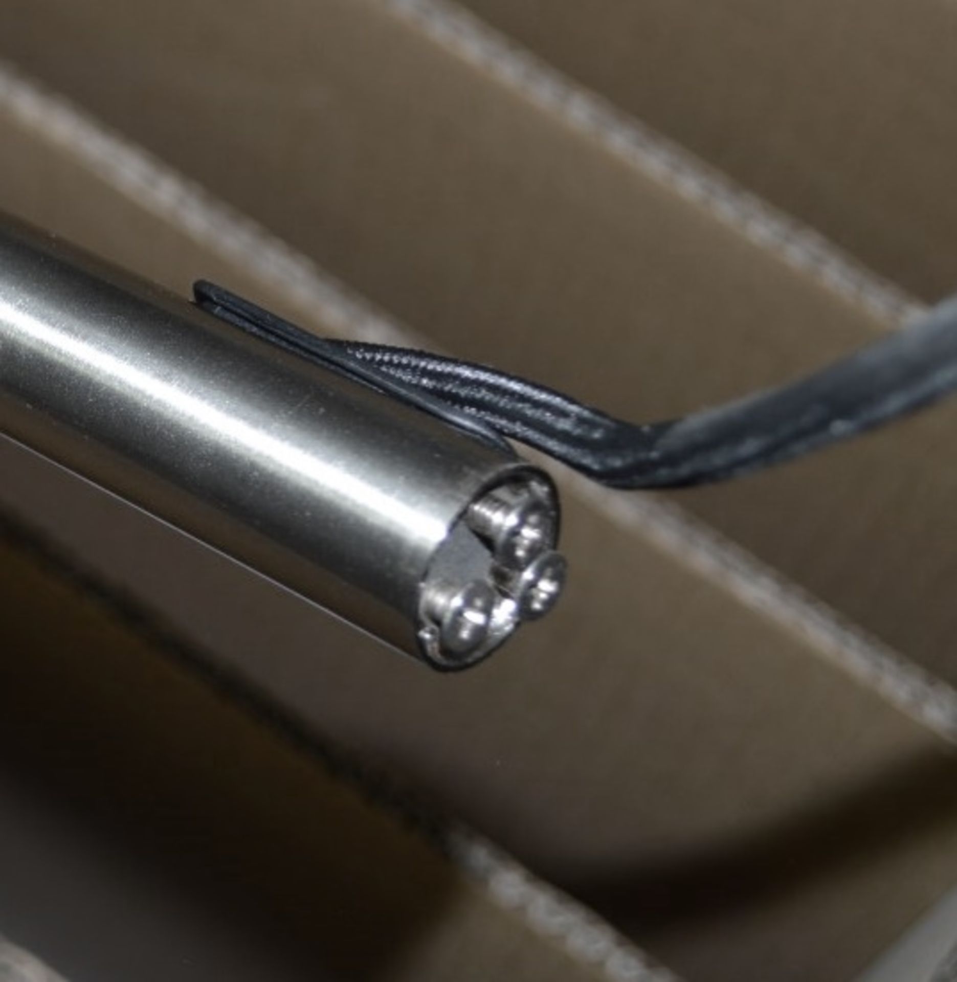 1 x CHELSOM 'Point' Luxury Freestanding Floor Lamp in a Brushed Nickel Finish - Image 5 of 11